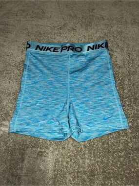 Nike Pro Heathered Light Blue Compression Shorts